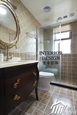公寓富裕型100平米卫生间浴室柜效果图