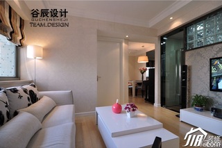 简约风格公寓时尚白色富裕型客厅沙发图片