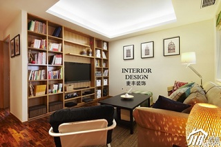 宜家风格公寓经济型70平米客厅沙发图片