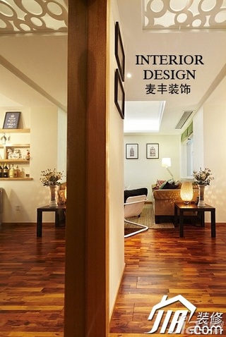 宜家风格公寓经济型70平米客厅过道设计图纸