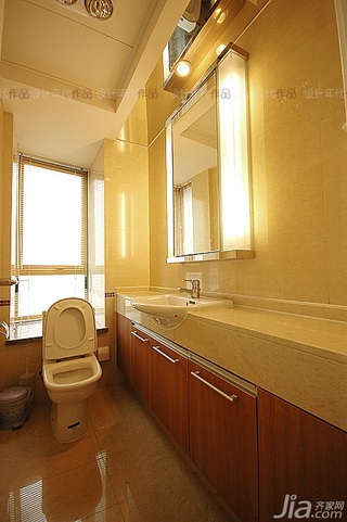 简约风格二居室稳重富裕型卫生间洗手台图片