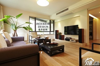 日式风格公寓富裕型120平米客厅灯具效果图