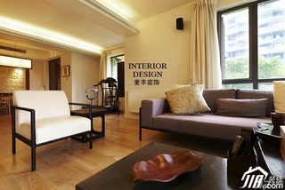 日式风格公寓富裕型120平米客厅沙发图片