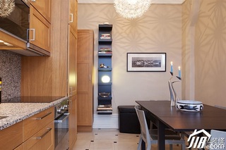 欧式风格一居室原木色3万-5万厨房橱柜安装图