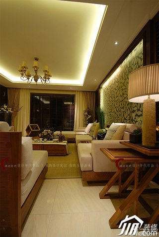 设计年代欧式风格公寓大气暖色调客厅灯具效果图