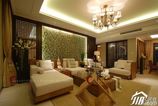 设计年代欧式风格公寓大气暖色调客厅隔断灯具图片