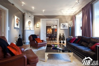 简欧风格别墅富裕型客厅沙发图片