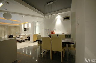 设计年代简约风格公寓大气米色富裕型餐厅餐桌图片