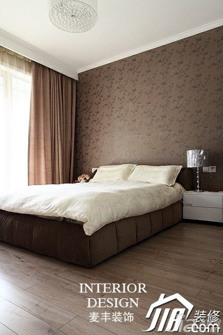 简约风格公寓经济型100平米卧室壁纸图片