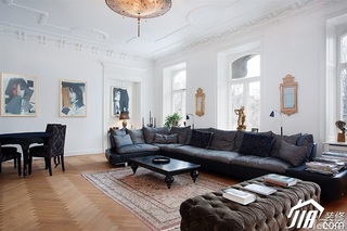 欧式风格三居室富裕型客厅沙发效果图