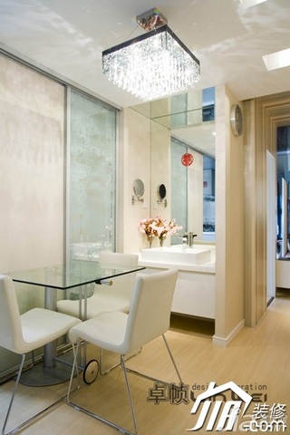 简约风格公寓奢华暖色调富裕型餐厅餐桌图片