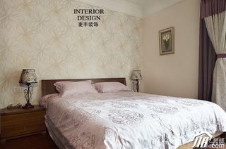 田园风格公寓富裕型120平米卧室床图片