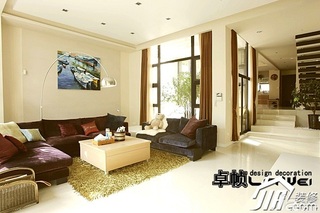 欧式风格复式大气暖色调富裕型140平米以上客厅沙发背景墙沙发图片