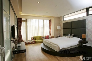 欧式风格复式大气暖色调富裕型140平米以上卧室床效果图
