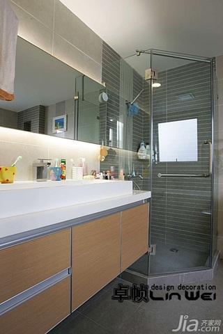 欧式风格复式大气暖色调富裕型140平米以上卫生间洗手台效果图