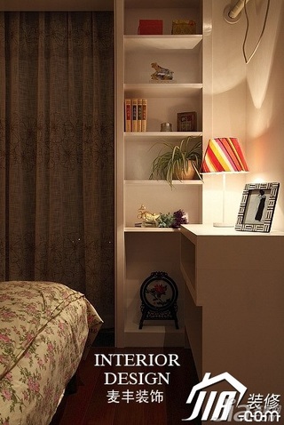 简约风格公寓富裕型110平米卧室书架效果图