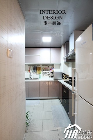 简约风格公寓原木色经济型70平米厨房橱柜图片