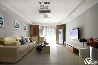 中式风格公寓经济型130平米客厅沙发效果图