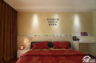 简约风格公寓经济型130平米卧室壁纸图片