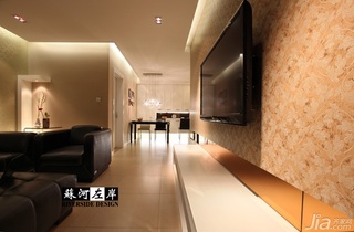 简约风格公寓稳重咖啡色富裕型客厅装潢