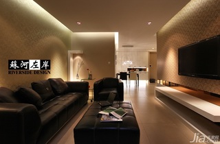 简约风格公寓稳重咖啡色富裕型客厅沙发图片