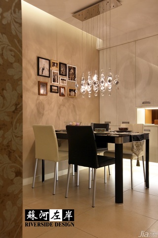 简约风格公寓稳重咖啡色富裕型餐厅餐厅背景墙餐桌图片