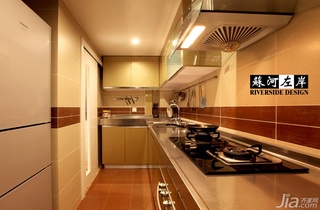 简约风格公寓稳重咖啡色富裕型厨房橱柜定做