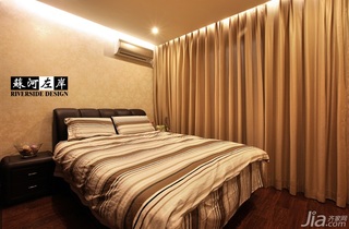简约风格公寓稳重咖啡色富裕型卧室床效果图