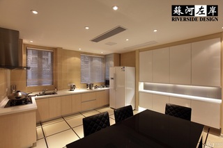 欧式风格别墅大气暖色调富裕型140平米以上厨房餐桌图片
