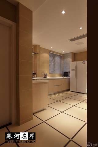 欧式风格别墅大气暖色调富裕型140平米以上厨房橱柜设计图