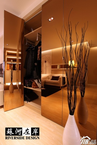 简约风格公寓温馨暖色调富裕型客厅设计