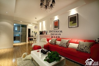 简约风格公寓时尚经济型70平米客厅沙发效果图