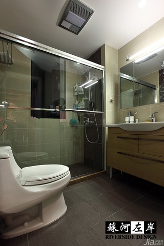 简约风格公寓浪漫豪华型卫生间洗手台效果图
