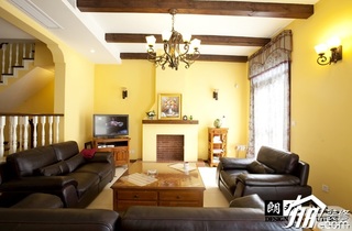 地中海风格公寓古典富裕型140平米以上客厅沙发效果图