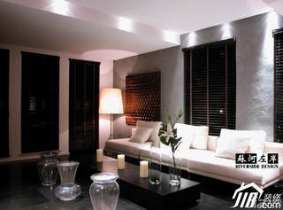 简约风格公寓时尚冷色调富裕型客厅沙发图片