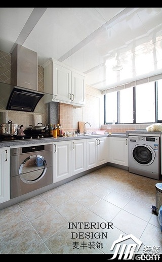 欧式风格公寓富裕型110平米厨房橱柜设计