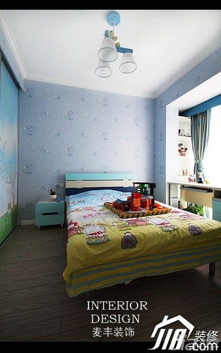 欧式风格公寓富裕型110平米儿童房壁纸效果图