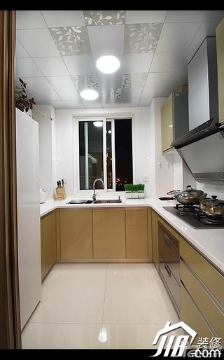简约风格公寓富裕型100平米厨房橱柜图片