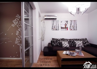 简约风格公寓经济型70平米客厅沙发图片