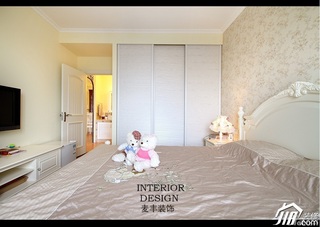 田园风格公寓经济型70平米卧室床图片