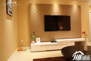 简约风格三居室5-10万110平米客厅电视背景墙电视柜效果图