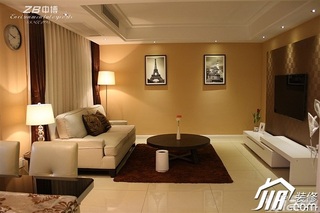 简约风格三居室5-10万110平米客厅背景墙沙发效果图