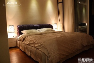 简约风格三居室5-10万110平米卧室床效果图