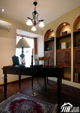 东南亚风格三居室奢华富裕型书房灯具效果图