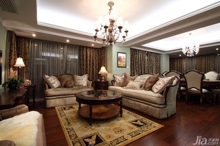 美式风格公寓富裕型130平米客厅沙发效果图