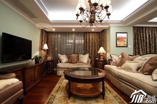 美式风格公寓富裕型130平米客厅沙发效果图