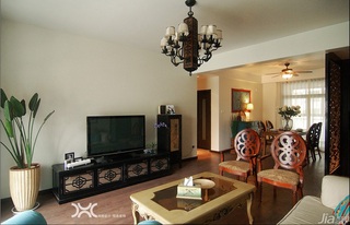 混搭风格公寓温馨原木色富裕型客厅茶几图片