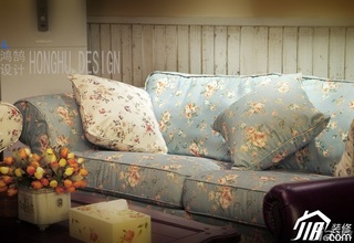 美式乡村风格公寓浪漫富裕型客厅沙发图片