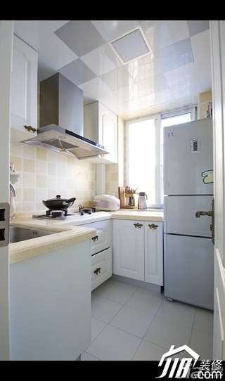 混搭风格公寓舒适经济型70平米厨房橱柜安装图