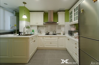 美式风格公寓大气暖色调富裕型厨房橱柜设计